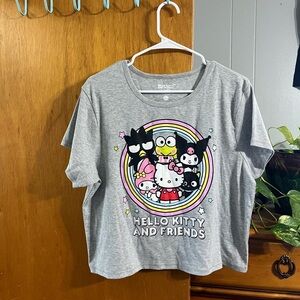 Sanrio Hello Kitty and Friends Gray Size 2XL Short Sleeve Crop Top